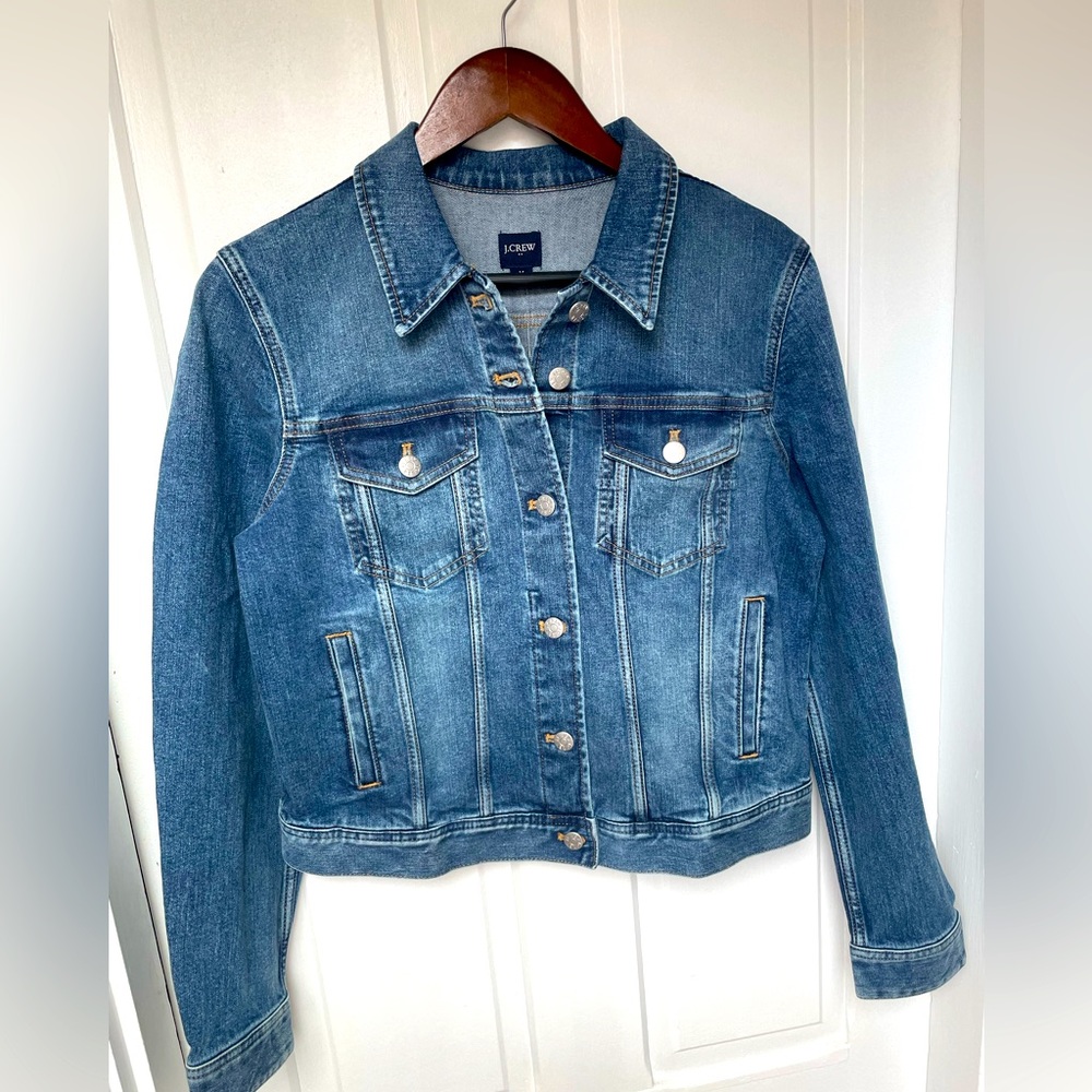 NWT I.Crew Factory perfect dark wash denim jacket